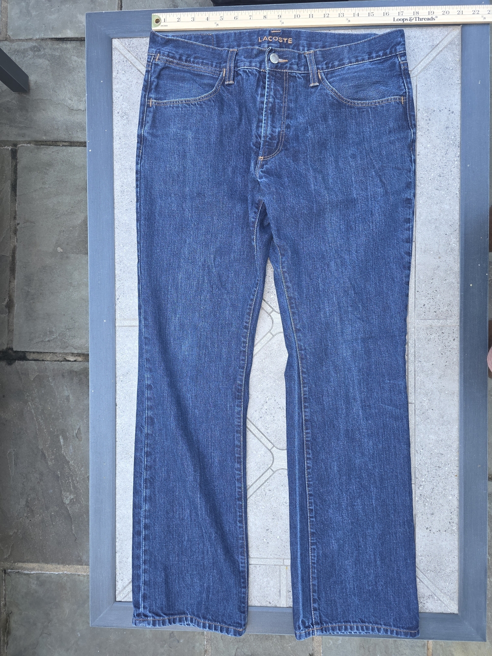 Lacoste Men's Dark Blue Bootcut Jeans 34x32